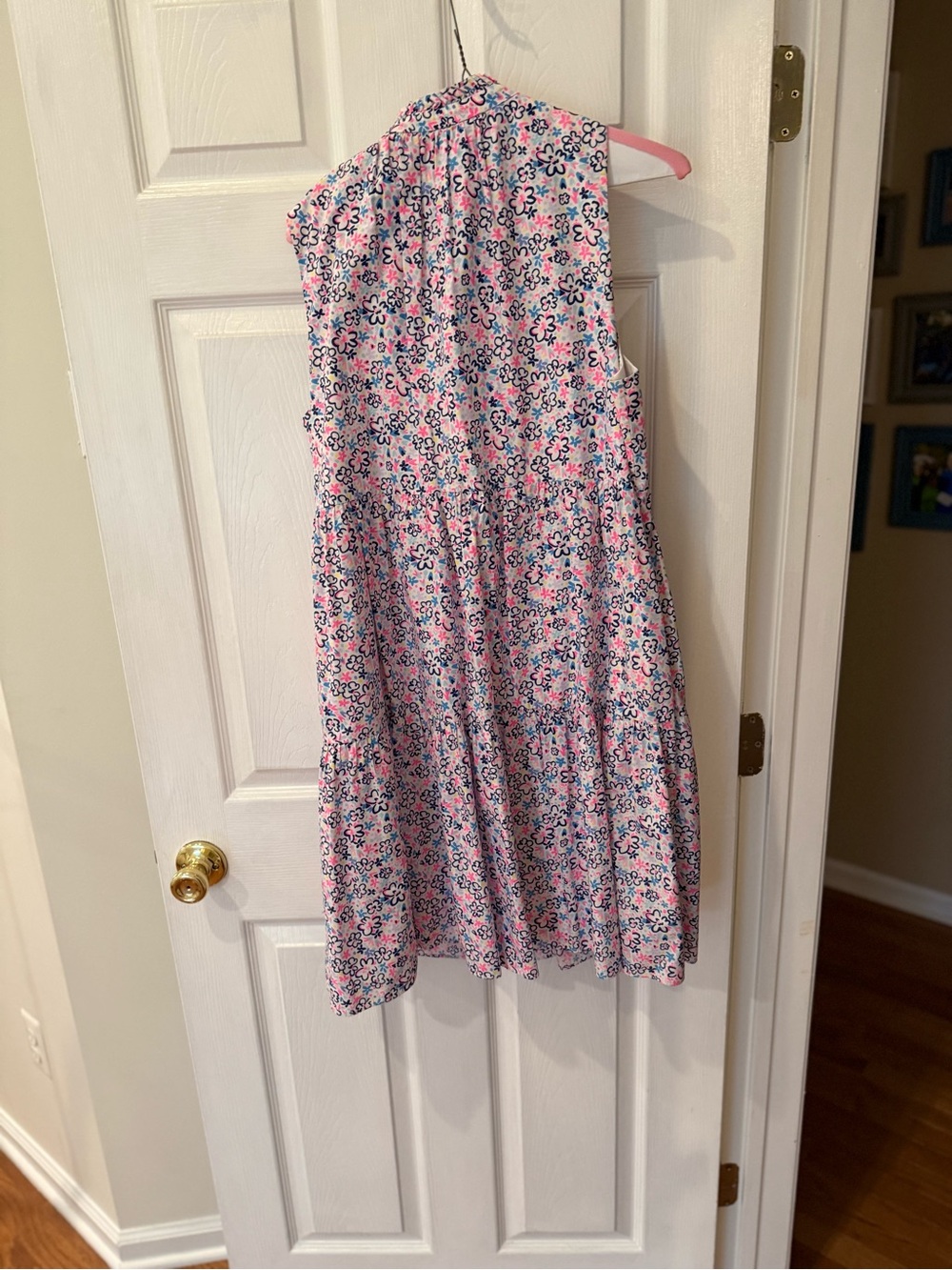 Lilly Pulitzer Pink and Blue Floral Sleeveless Midi Dress
